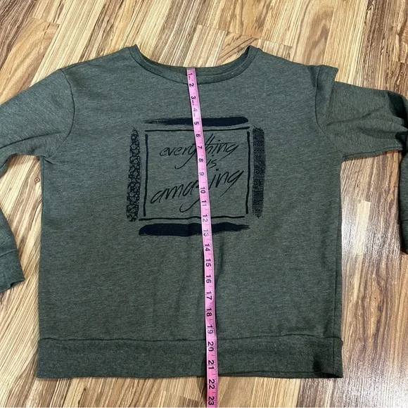 Atmosphere The Print Sweat Sweatshirt Printed “everything is amazing” Size 10 - Picture 3 of 6